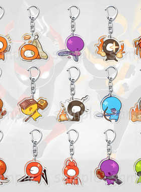 新款AlanBecker火柴人周边钥匙扣黑暗领主天选之子学生书包挂件