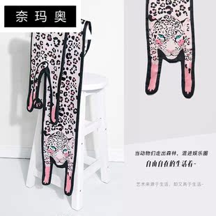奈玛奥个性丝巾 春夏新款真丝围巾 纯桑蚕丝文艺可爱装饰卡通动物