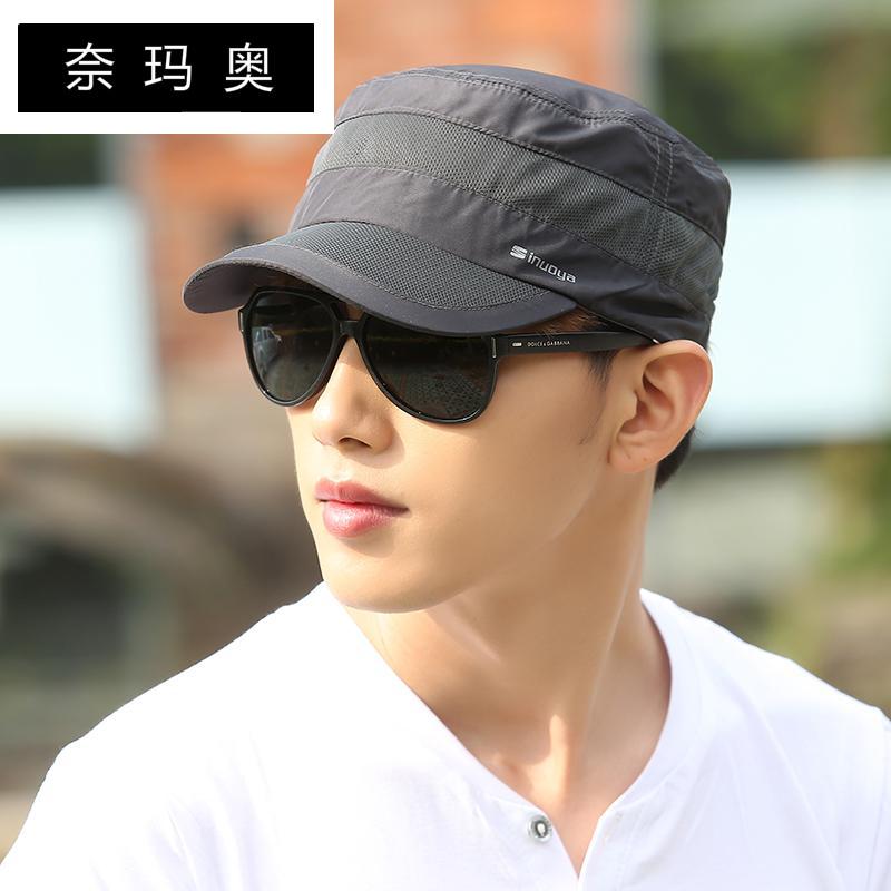 奈玛奥帽子男夏天平顶帽户外春夏休闲夏季帽军遮阳帽太阳帽速干骑