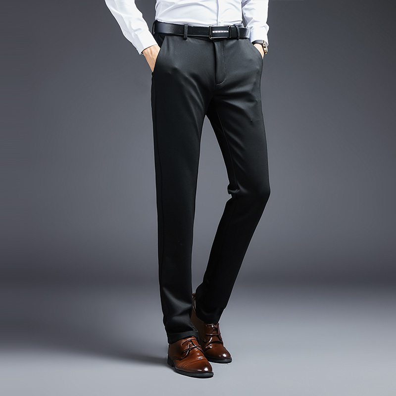 春秋季薄款彈力西褲男士休閑長褲子修身直筒商務正裝百搭西裝男褲在類目 男裝, 休閒褲中 - 來自Buy2taobao.com提供專業的淘寶代購服務