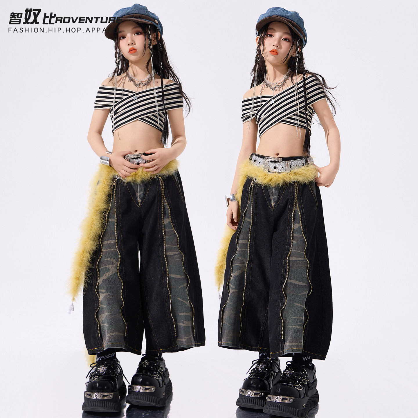 jazz爵士舞女童服装服装黑色