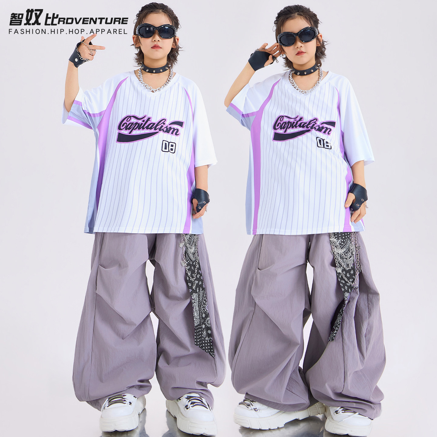 街舞儿童潮服男童短袖套装