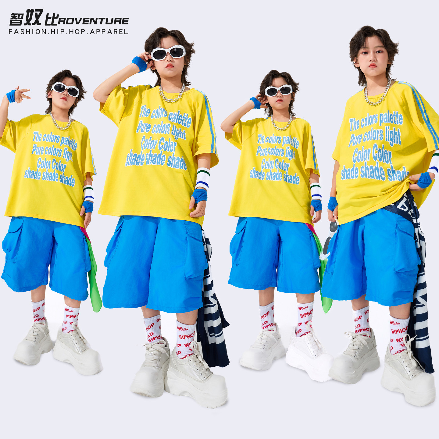 街舞儿童潮服男童套装hiphop童装