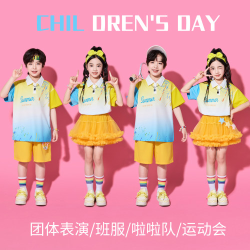 六一儿童演出服合唱表演服蓬蓬裙