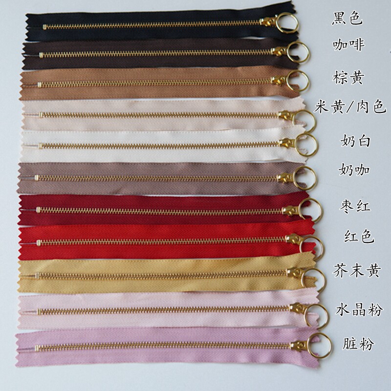 HANYING 수제 미니 LONGXIANG 가방 YKK 금 및 구리 후프 지퍼 20CM25CM38CM 매칭