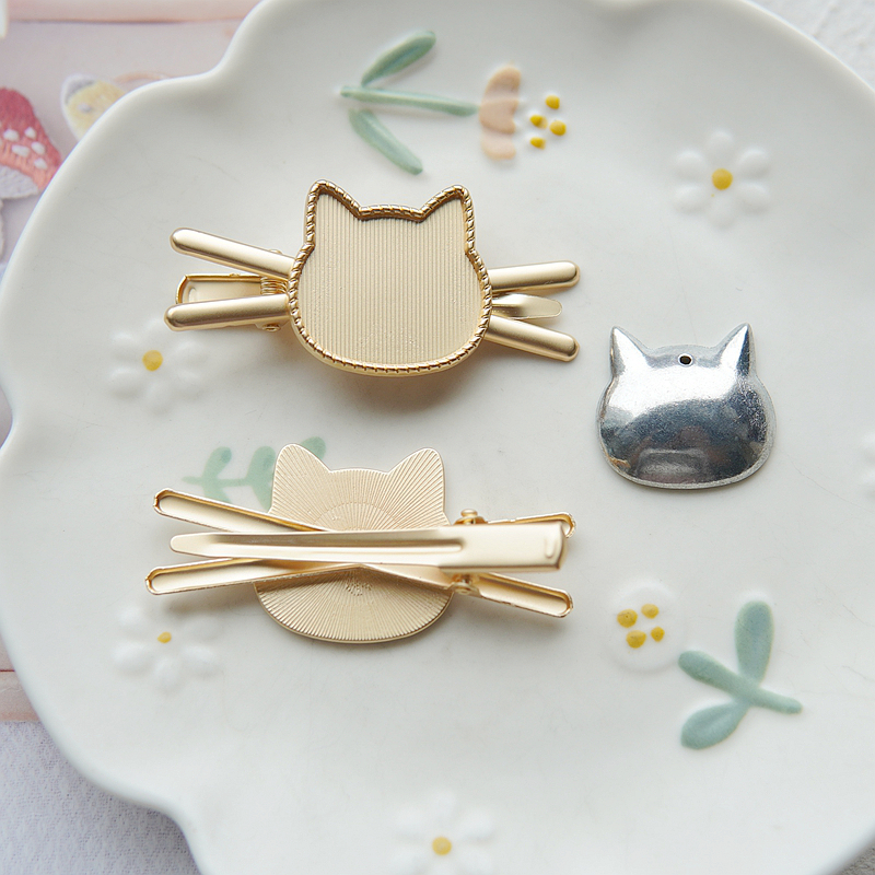 宋锦蓝染刺绣新中式底托包布螺钿点翠底胚猫X夹