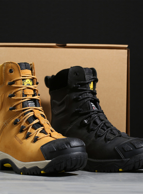 41-49】Am复古咔叽头层牛皮防砸防水保暖侧拉链工装机车靴高帮靴