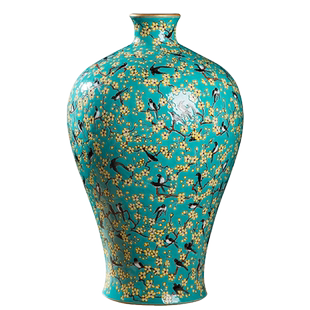 景德镇陶瓷干花花瓶摆件乾隆粉彩梅瓶胆瓶客厅博古架仿古瓷器花瓶