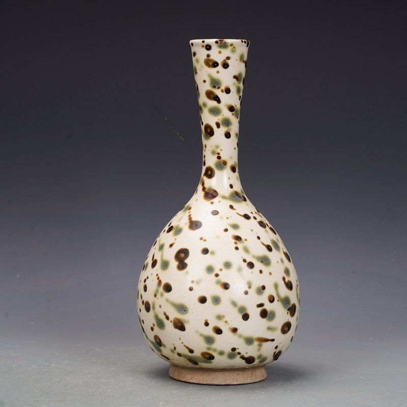 宋瓷收藏磁州窑斑点胆式瓶古董古玩旧货老货收藏陶瓷花瓶摆件