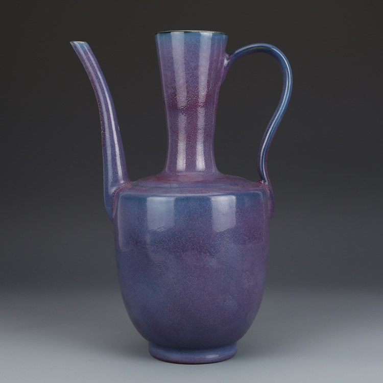 宋钧窑玫瑰紫执壶 古玩瓷器 古董收藏 老货旧货 五大名窑宋瓷