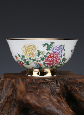 清乾隆描金粉彩古董古玩