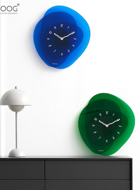 EMITDOOG北欧轻奢墙面挂件客厅时钟表现代简约家用艺术装饰挂钟