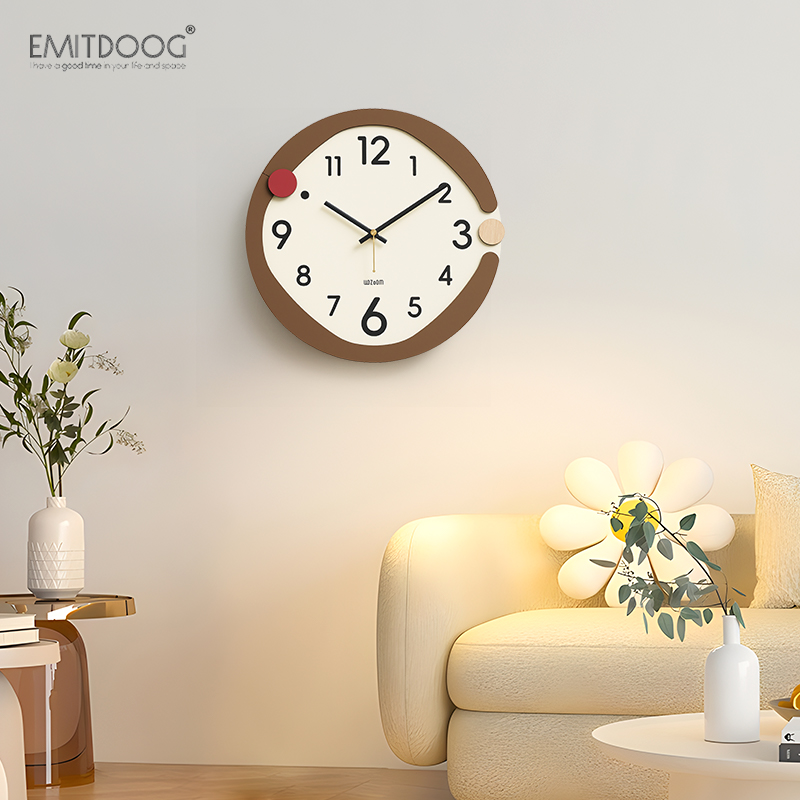 EMITDOOG复古奶油风装饰挂钟
