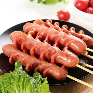 芮源麦穗肠160串8包70克 开花肠热狗香肠切花烧烤食材烤肠 一个