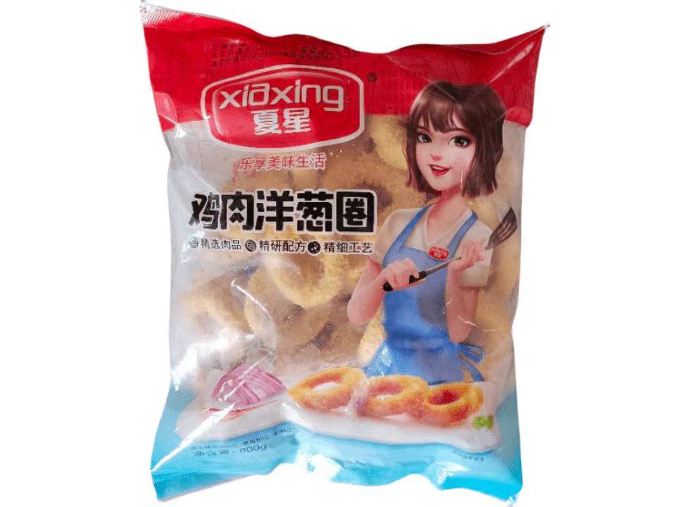 夏星洋葱圈油炸小吃冷冻半成品西餐厅同款800g*10包鸡肉圈