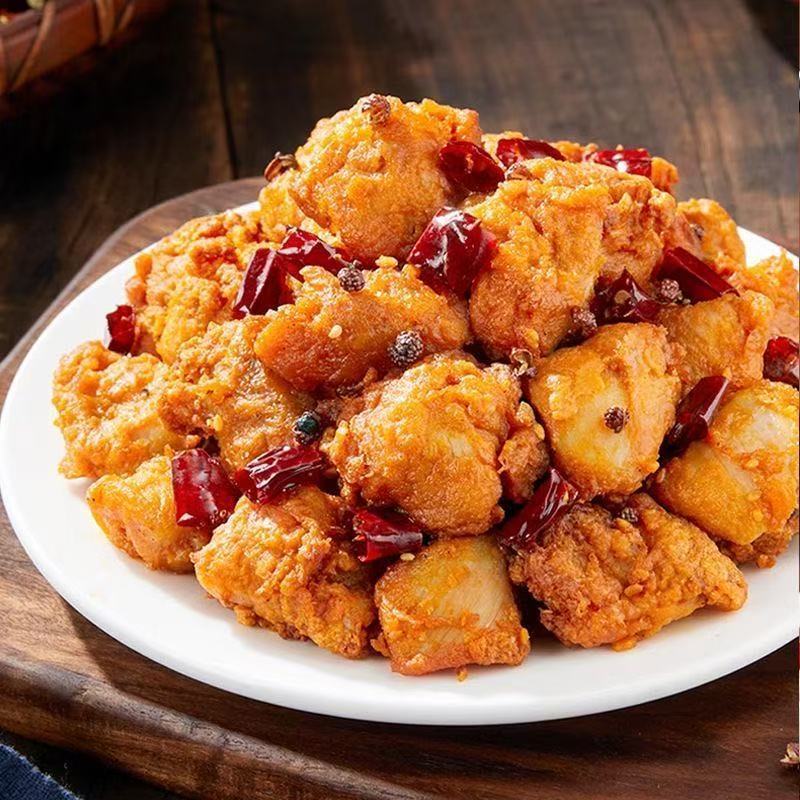 泓品源干煸辣子鸡1kg10袋饭店商用半成品休闲小吃下酒菜