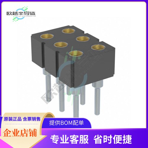 803-47-006-10-002000【CONN RCPT 6POS 0.1 GOLD PCB】