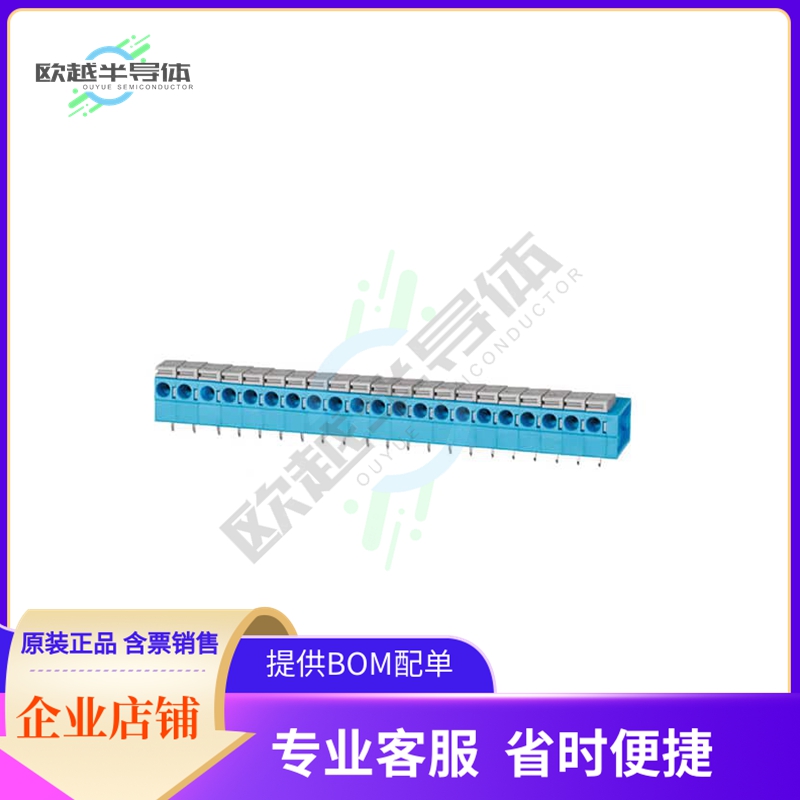 TBL004-508-21BE-2GY【TERMINAL BLOCK, SCREWLESS, 5.08,】