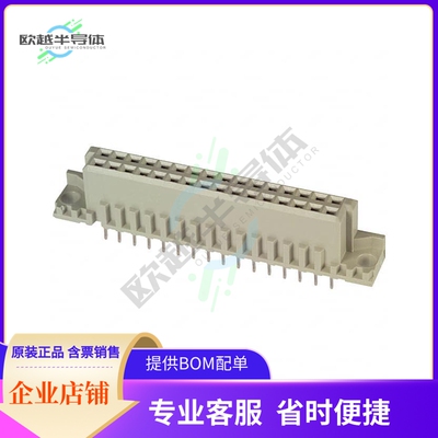 650858-5【CONN DIN RCPT 32POS PCB GOLD】