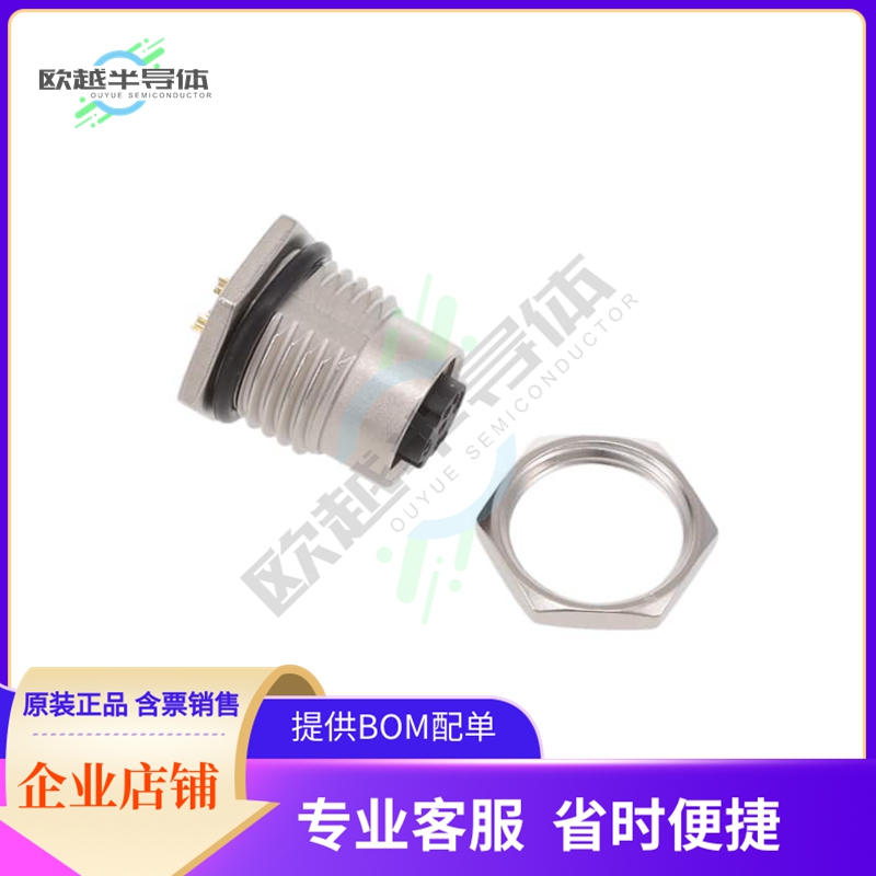 M12D-04PFFS-SF8002【CONN RCPT FMALE 4P GOLD SLDR CUP】