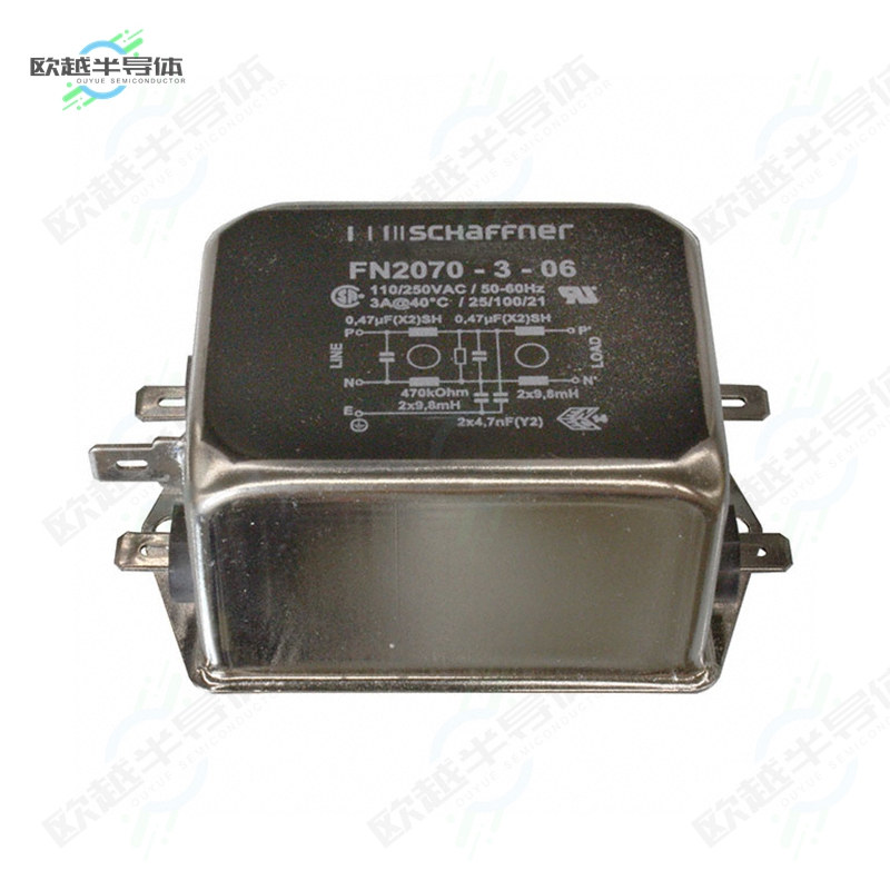 FN2070-3-06[滤波器LINE FILTER 110V/250VAC 3A CHASS]