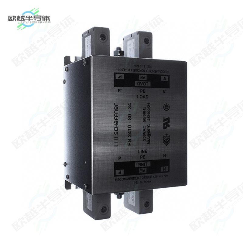 FN2410-80-34[滤波器LINE FILTER 250VAC 80A CHASS MNT]