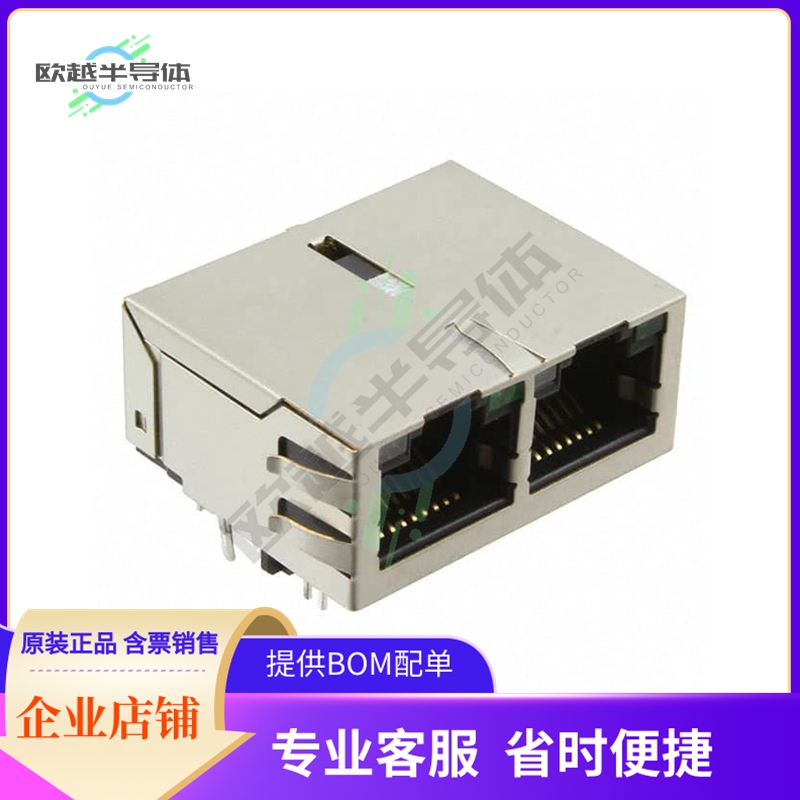 JXG0-0129NL【CONN JACK 2PORT 1000 BASE-T PCB】