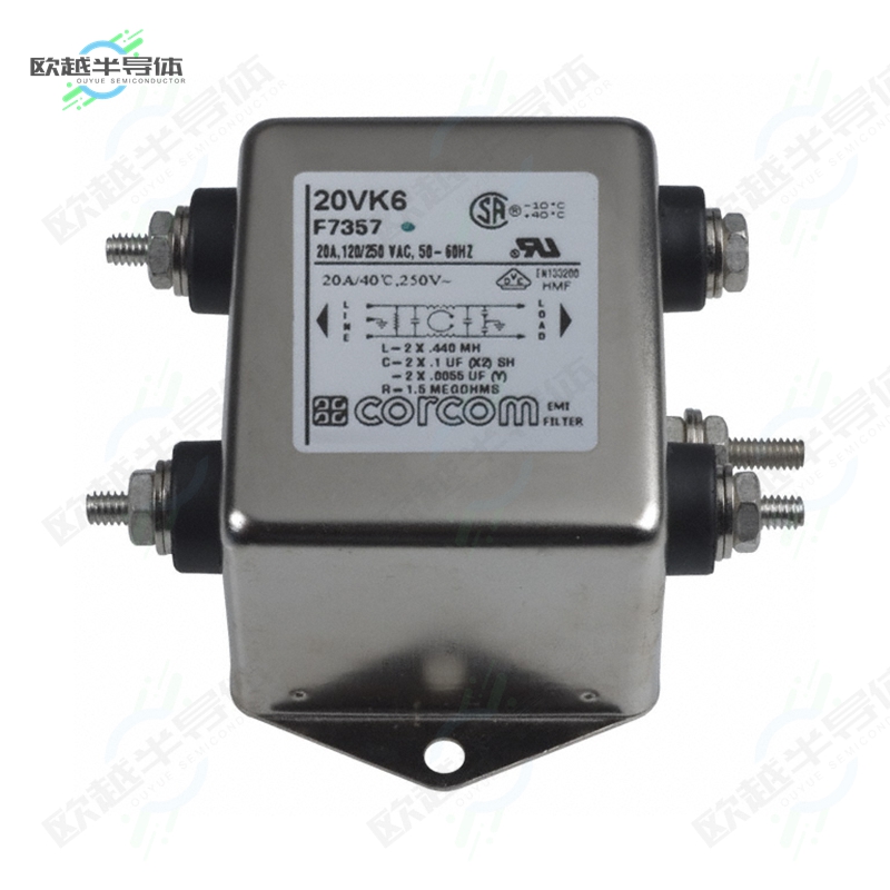 20VK6[滤波器LINE FILTER 250VAC 20A CHASS MNT]