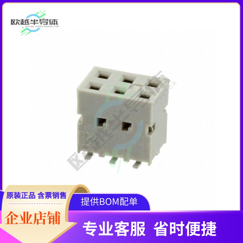 89898-303ALF【CONN RCPT 6POS 0.1 GOLD SMD】