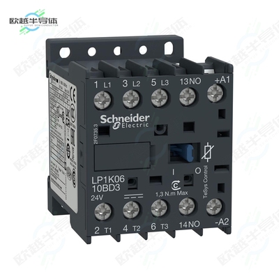 LP1K0910BD3[继电器3P CONTACTOR 9A AC3 4KW L/C 24VD]