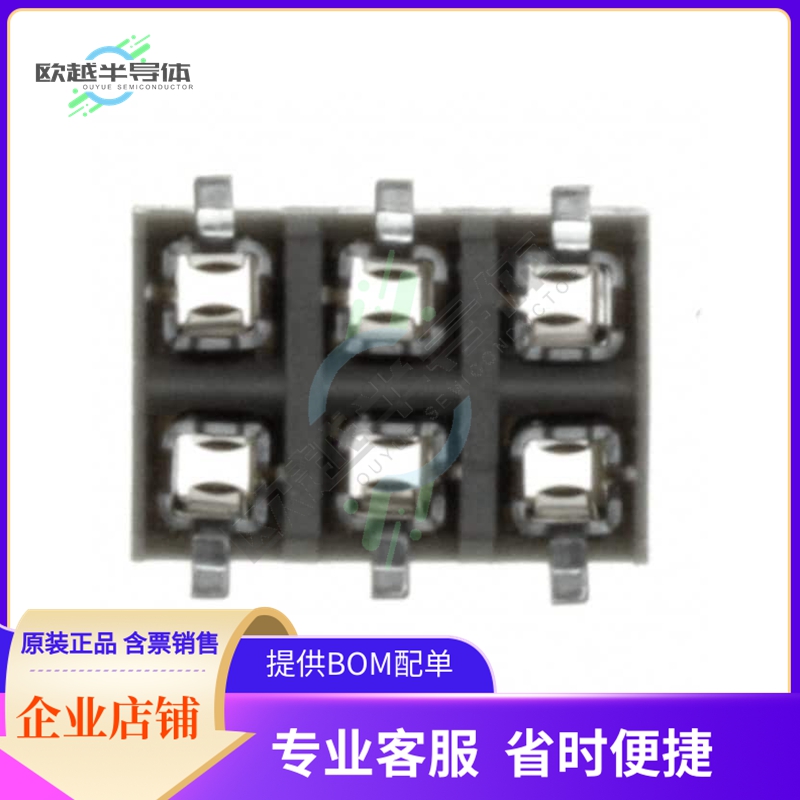 89898-303LF【CONN RCPT 6POS 0.1 GOLD SMD】