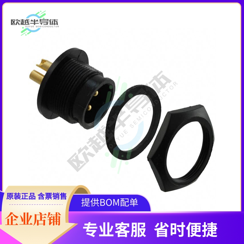 4182-2PG-300【CONN RCPT MALE 2P GOLD SLDR CUP】