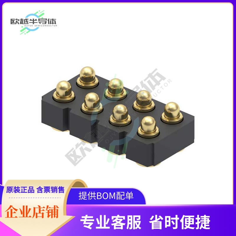 813-22-008-30-000101【CONN SPRING PISTON 8POS SMD】