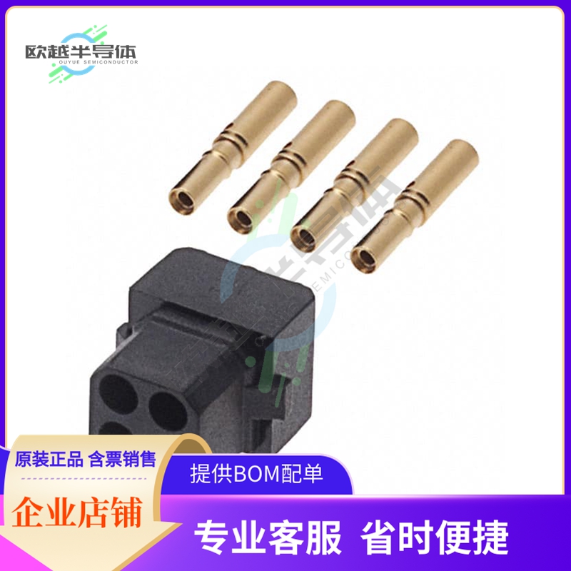 M80-7880405【CONN RCPT 4P CRIMP 28-32AWG GOLD】