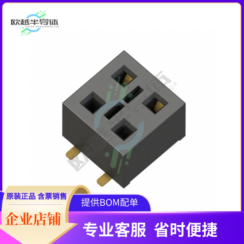 HLE-102-02-H-DV-BE【CONN RCPT 4POS 0.1 GOLD SMD】