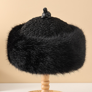 皇帝帽加厚地主帽乾隆帽子男贝勒爷仿狐狸毛帽子满族王爷帽蒙古帽