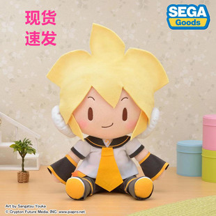 现货初音未来fufu正版 镜音铃镜音连VOCALOID双子毛绒公仔玩偶 同款