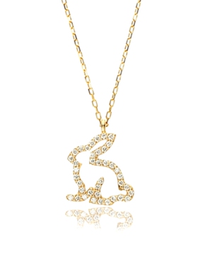 日本18K金PomeVecho兔子项链