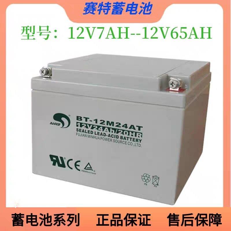 赛特蓄电池12V24AH BT_12M24AT消防机柜主机报警系统UPS紧急电源