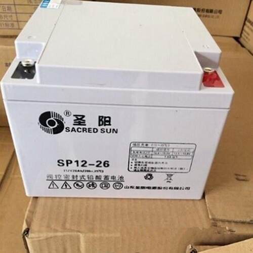 圣阳铅酸免维护蓄电池 SP12-26 12V26AH UPS消防电源电瓶