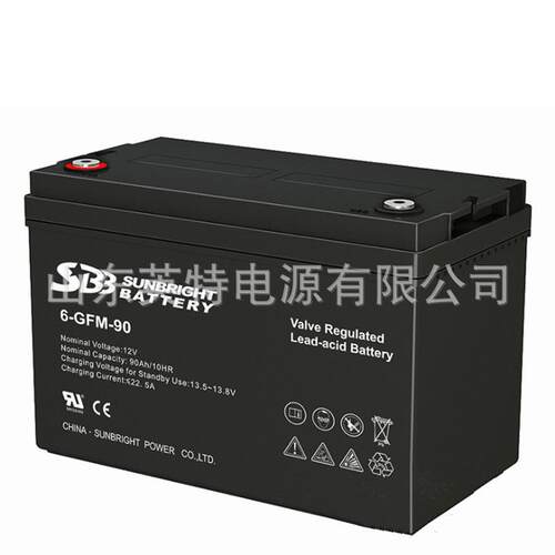 供应SBB圣豹蓄电池6-GFM-90铅酸免维护12V90AH储能UPS蓄电池