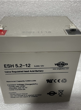 WING蓄电池ESH5.2-12医疗船舶设备12V5.2AH机械手臂 机器人控制柜