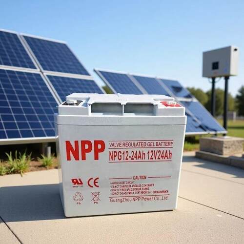 NPP耐普胶体蓄电池NPG-12-24 12V24AH机房医疗路灯光伏发电太阳能