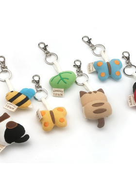 kine猫 可爱猫咪手工拼布棉布女学生包包钥匙扣挂件装饰个性