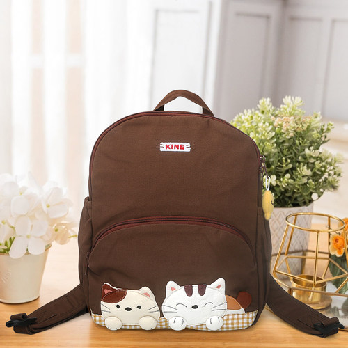 Kine猫女生双肩包休闲包儿童背包