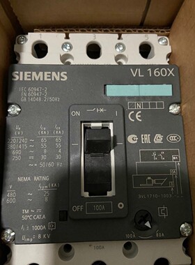 西门子塑壳断路器 3VL1710-1DD33-0AB1 议价