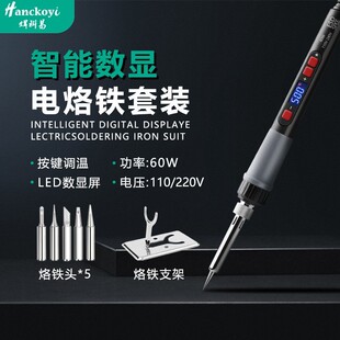 60w电洛铁数显可调温两用工厂焊接用烙铁工具 跨境电烙铁家用套装