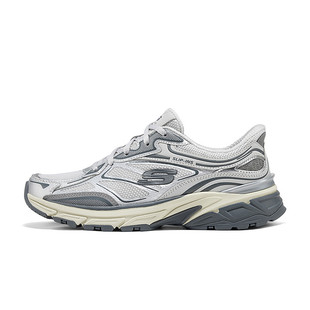Skechers斯凯奇女鞋春夏款一脚蹬银翼鞋网面透气运动老爹鞋150710