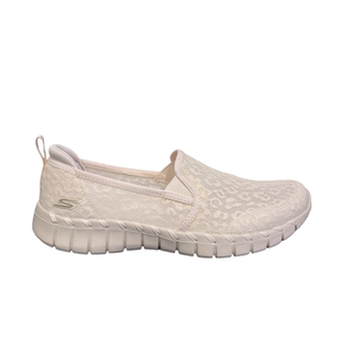 Skechers斯凯奇女鞋夏款休闲鞋镂空蕾丝网布一脚蹬鞋健步鞋124732