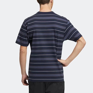 Adidas/阿迪达斯SSSTRIPESTEE男子休闲条纹短袖T恤衫HS4384HS4382